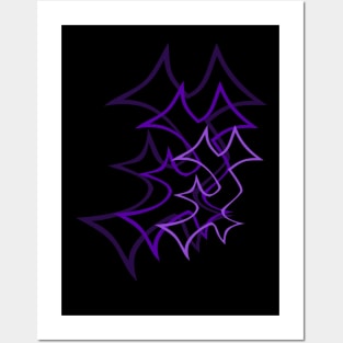 Purple Enochian Symbol "A" (for dark backgrounds) Posters and Art